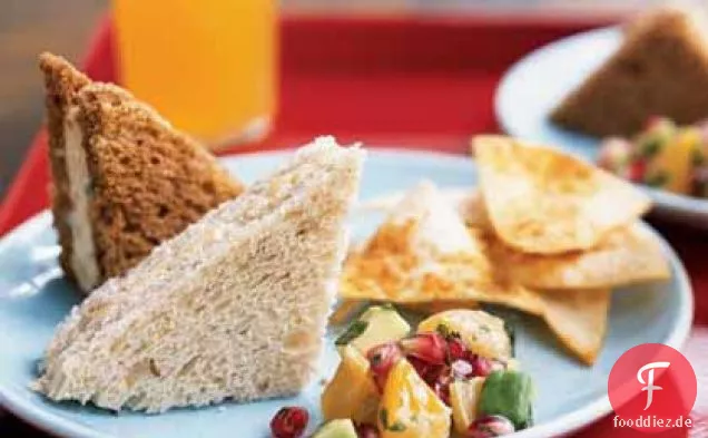Speck-und Cheddar-Tee-Sandwiches