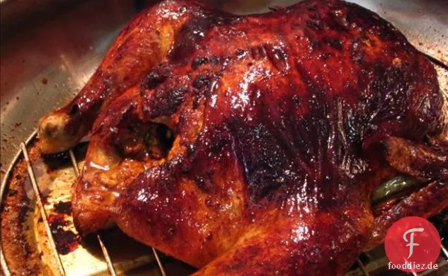 Kalk-Huhn Gefüllt Mit Ziegenkäse