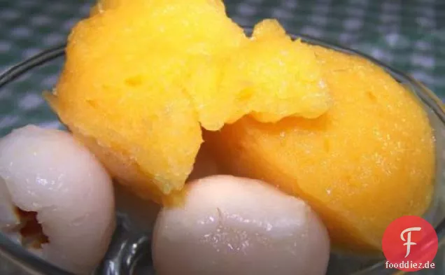 Mango-Limetten-Sorbet