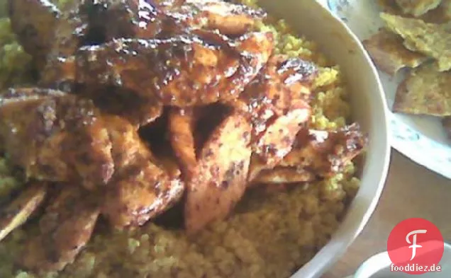 Gegrilltes Marokkanisches Huhn Mit Curry-Couscous