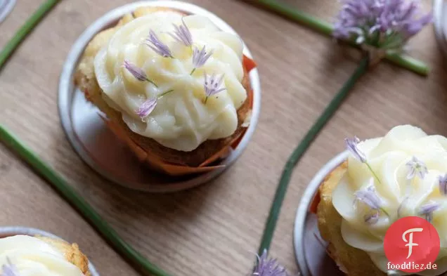 Popcorn Schnittlauch Blüte Cupcakes