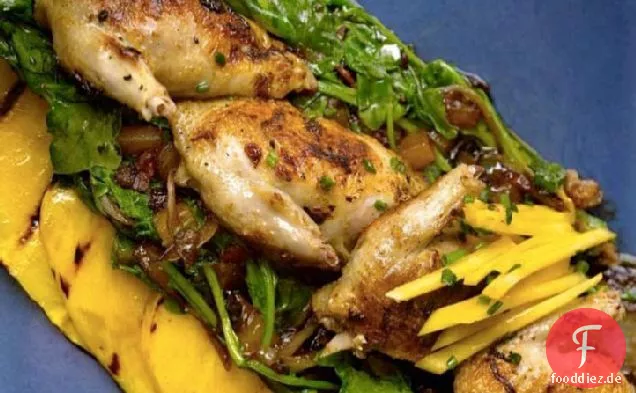 Gegrillte Wachtel Mit Mango Und Rucola