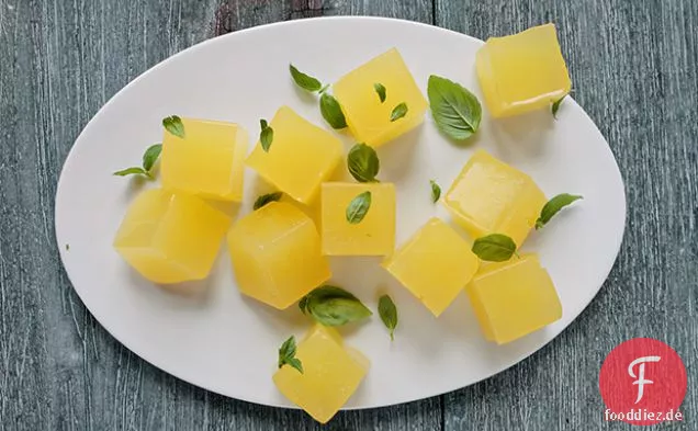 Limonade Gelee mit Basilikum