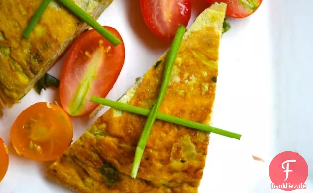 Shredded Squash und Kraut Fritatta