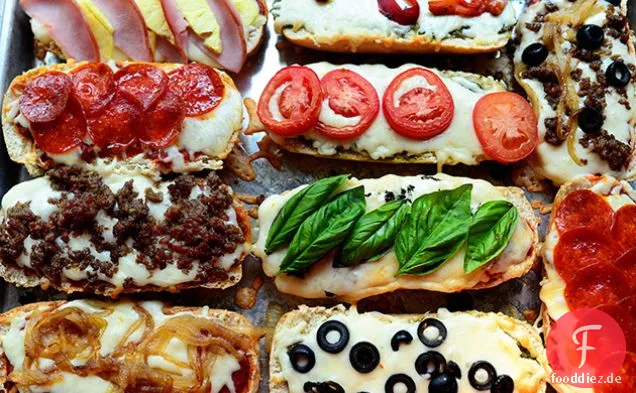 Französisch Brot Pizzen