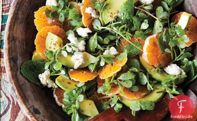 Avocado-Mandarinen-Salat mit Jalapeño-Vinaigrette
