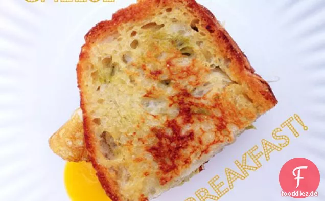 Frühstück Gegrillter Käse mit Grünkohlpesto + Avocado