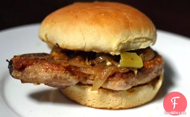 Knochen-In Schweinekotelett Sandwich