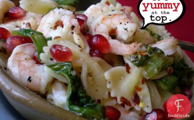 Pom Pasta Mit Würzigem Grünkohl & Garnelen