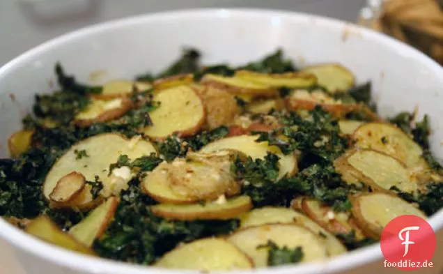 Grünkohl und Kartoffelgratin