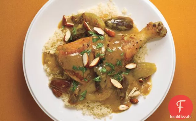 Geschmortes Huhn mit Datteln und marokkanischen Gewürzen
