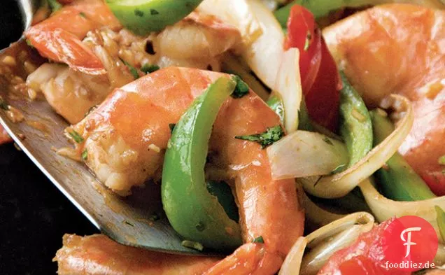 Chinesische Trinidad gebratene Garnelen mit Rum