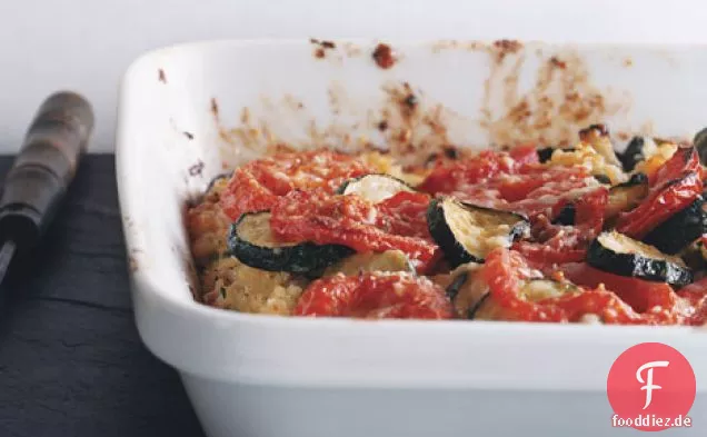 Zucchini-Reis-Gratin