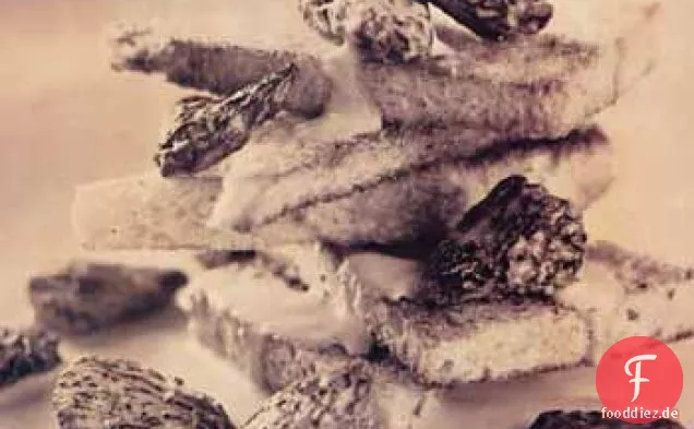 Morcheln in Rahm auf Brioche (Morilles à la Crème)