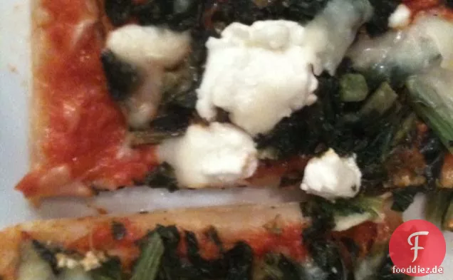 Pizza Woche: Ziegenkäse und Grünkohl Pizza