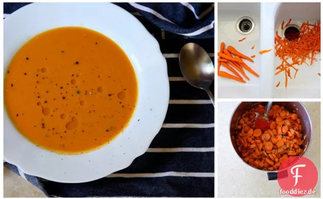 Vegane Karotten-Ingwer-Kokos-Suppe
