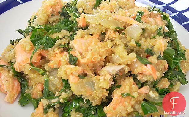 Quinoa-Risotto Mit Lachs Und Grünkohl