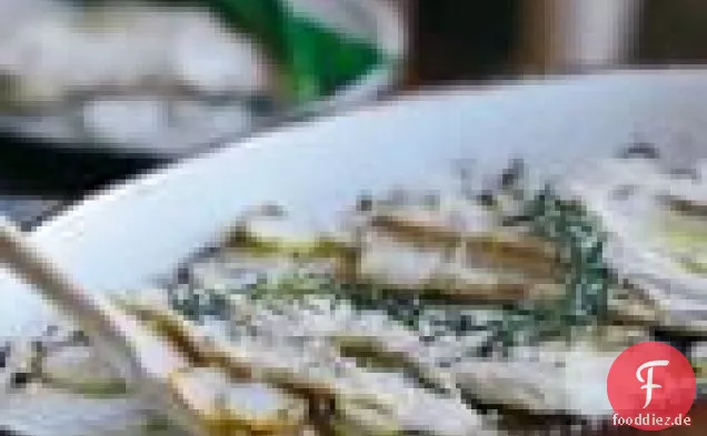 Im Ofen gebratene Forelle mit Kartoffeln