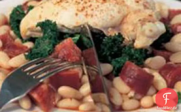 Hähnchen Mit Chorizo Und Cannellini-Bohnen
