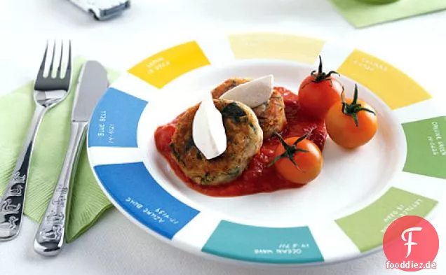 Spinat-Kartoffel-Kuchen mit Gerösteter Tomatensauce