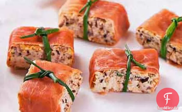 Shiitake Frittata Quadrate mit Prosciutto