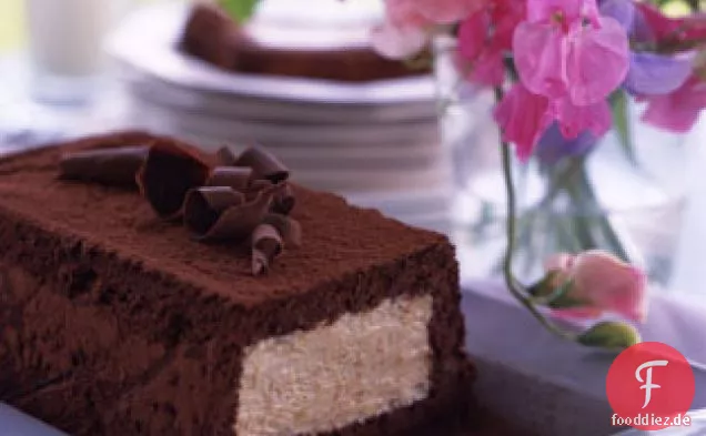 Mokka Kuchen mit Malz Semifreddo