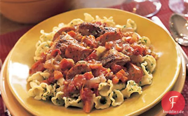 Campanelle Pasta mit Petersilienbutter