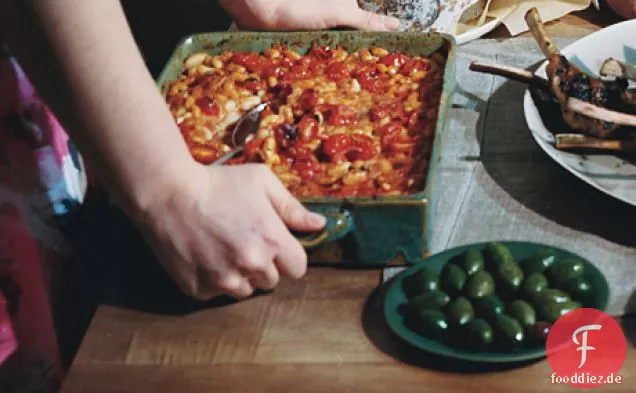Toskanische Bohnen im sommerlichen Tomatenragout