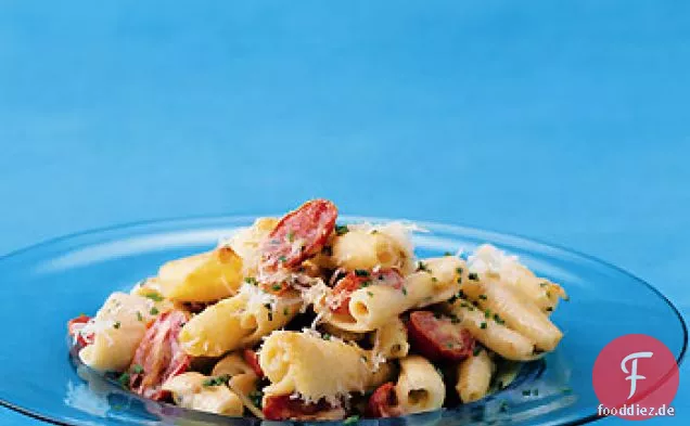 Castellane mit Mascarpone und gerösteten Traubentomaten