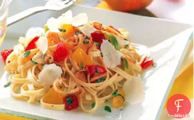 Tricolor-Tomaten-Fettuccine