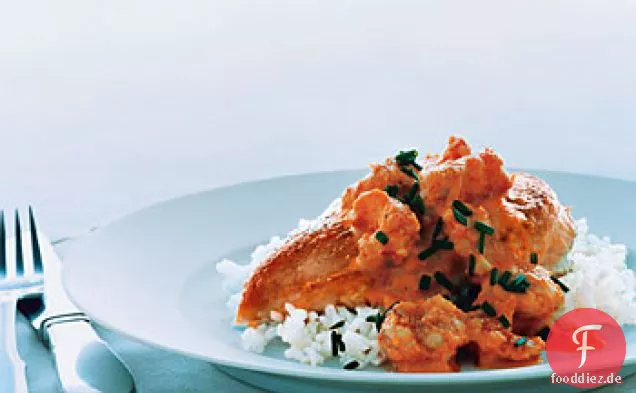 Hähnchenbrust mit Stein-Garnelen-Sauce