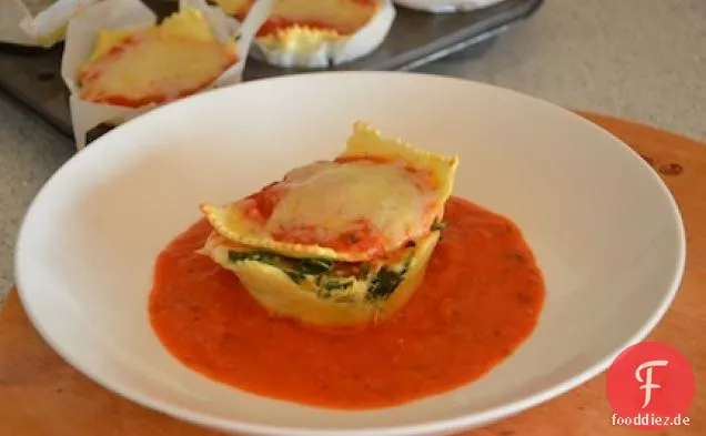 Ravioli Cupcake Lasagnas