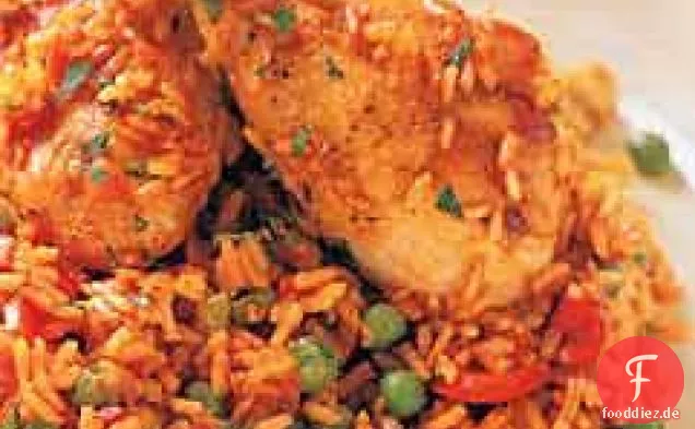 Spanisches Huhn mit Safranreis (Arroz con Pollo)