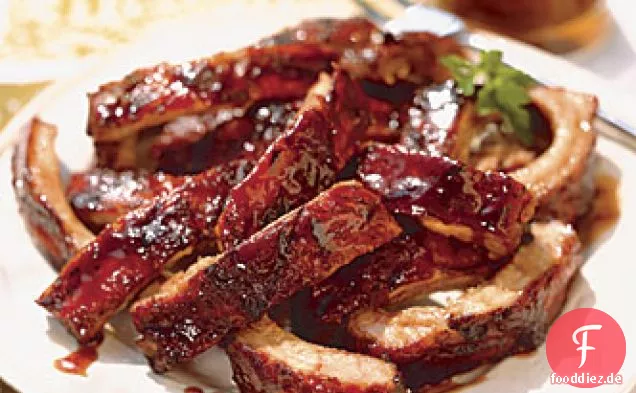 Brauner Zucker und Bourbon Rippen