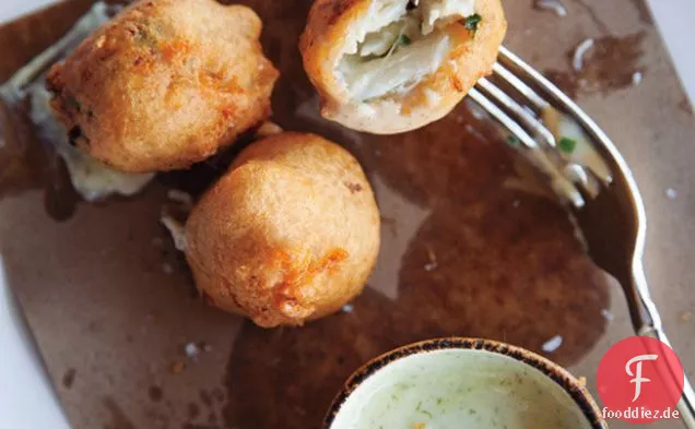 Blaue Krabbe Beignets