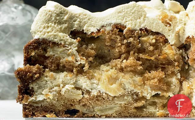 Apfel-Olivenöl-Kuchen mit Ahornglasur