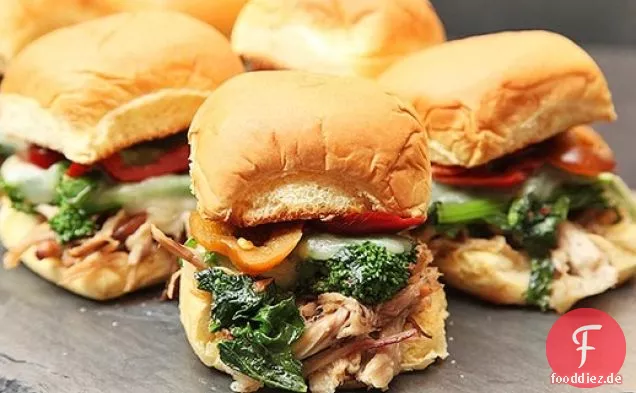Spieltag Schweinebraten und Brokkoli Rabe Sandwiches