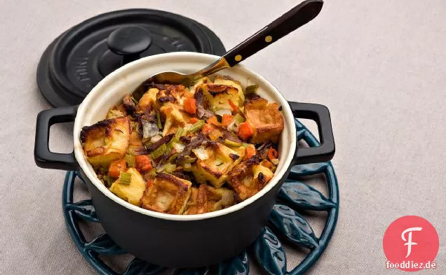 Belgische Waffelfüllung mit Entenconfit Rezept