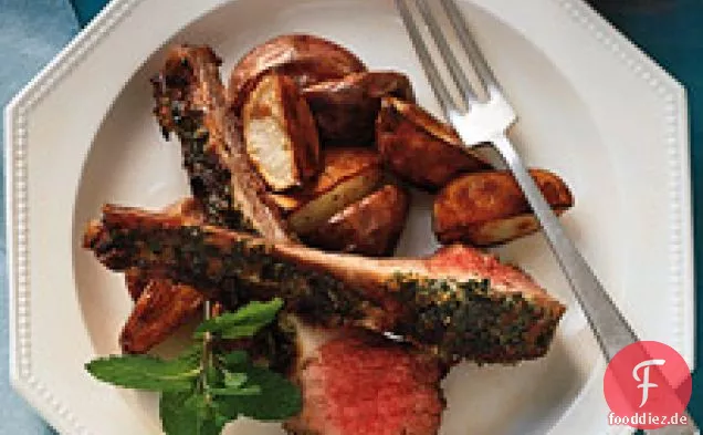 Braten Rack Von Lamm Mit Minze