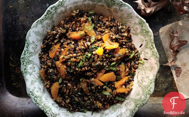 Wildreis, Farro und Mandarinensalat