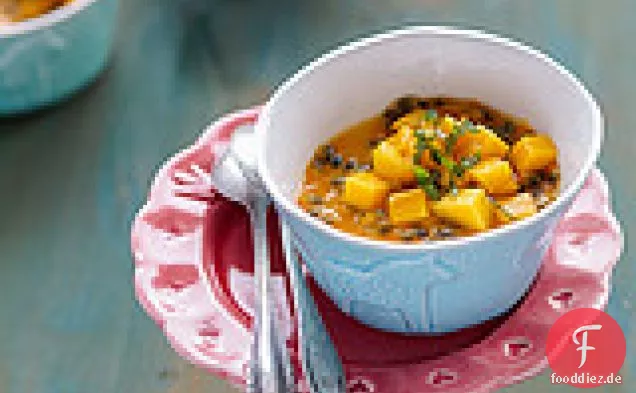 Kokosnuss Panna Cotta mit Passionsfrucht und Mangos