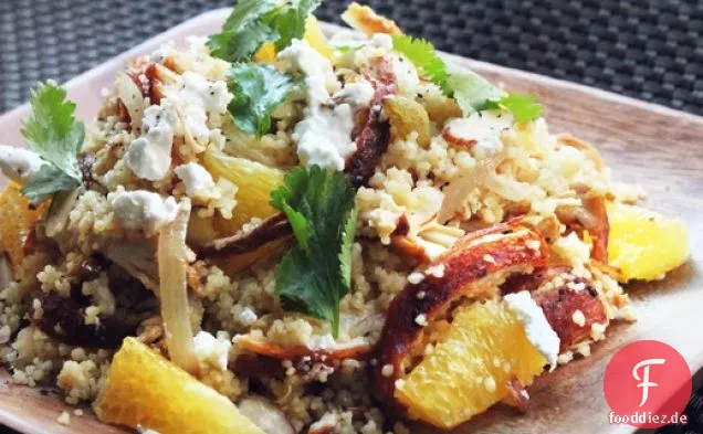 Orange Huhn Mit Couscous und Feta