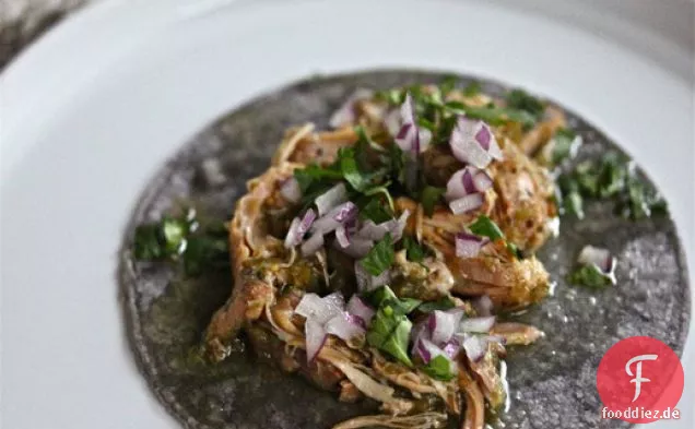 Slow Cooker Huhn Tomatillo Tacos