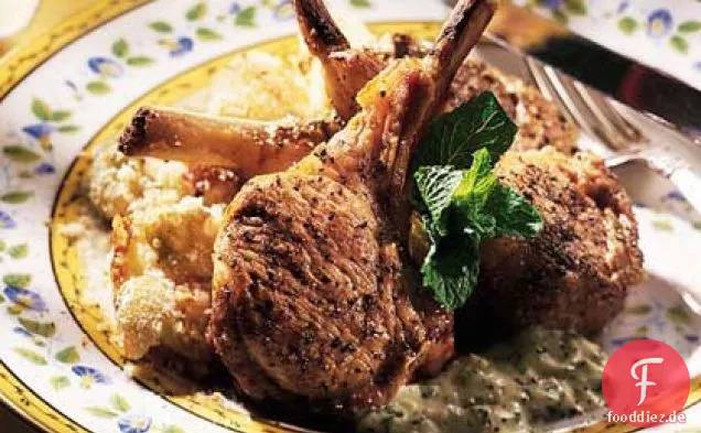 Lammkoteletts mit Minze-Aïoli