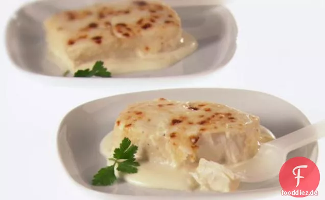 Gebratener Heilbutt mit Bechamelsauce