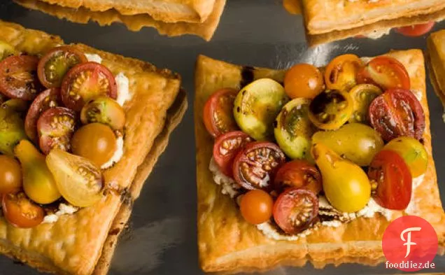 Frische Tomaten-Käse-Blätterteig-Torte