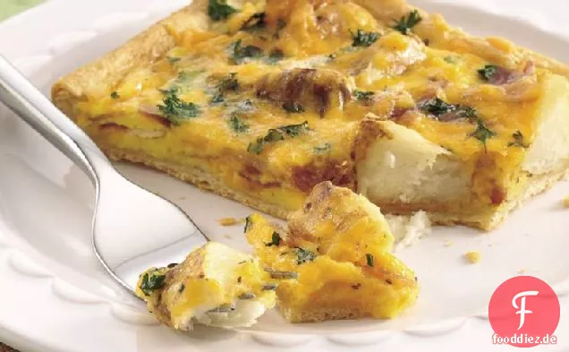 Speck und Kartoffel Frühstück Pizza