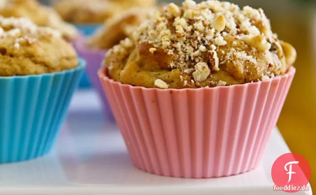 Zuckerfreie (oder nicht) Pfirsich-Vanille-Muffins