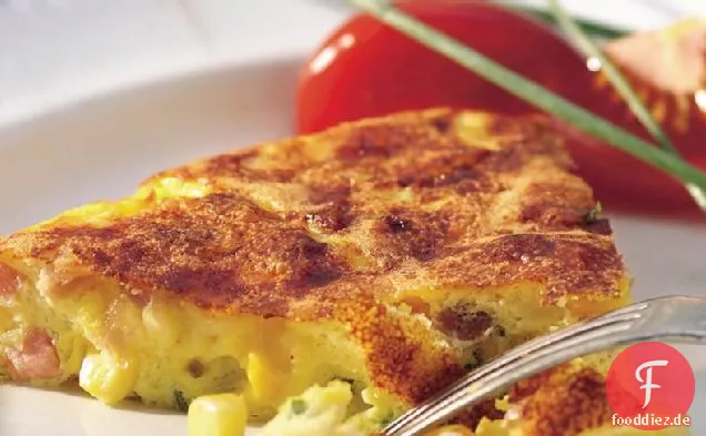 Schinken und Mais-Frittata