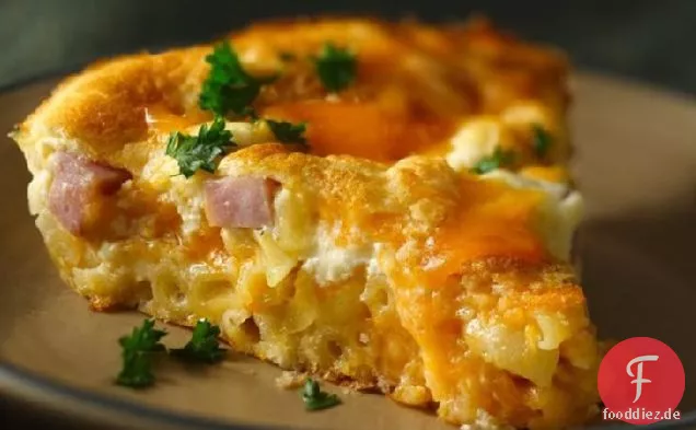 Makkaroni und Käse Schinkenkuchen